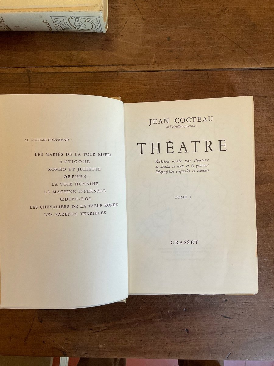 Jean Cocteau. Théâtre. Illustré Par L’auteur De 40 Lithographies Originales. -photo-4