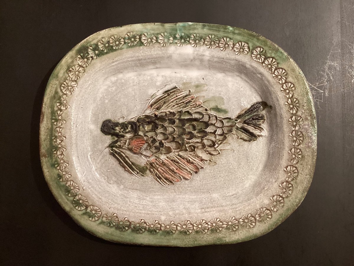 Albert Thiry . Grand Plat « poisson ». -photo-2