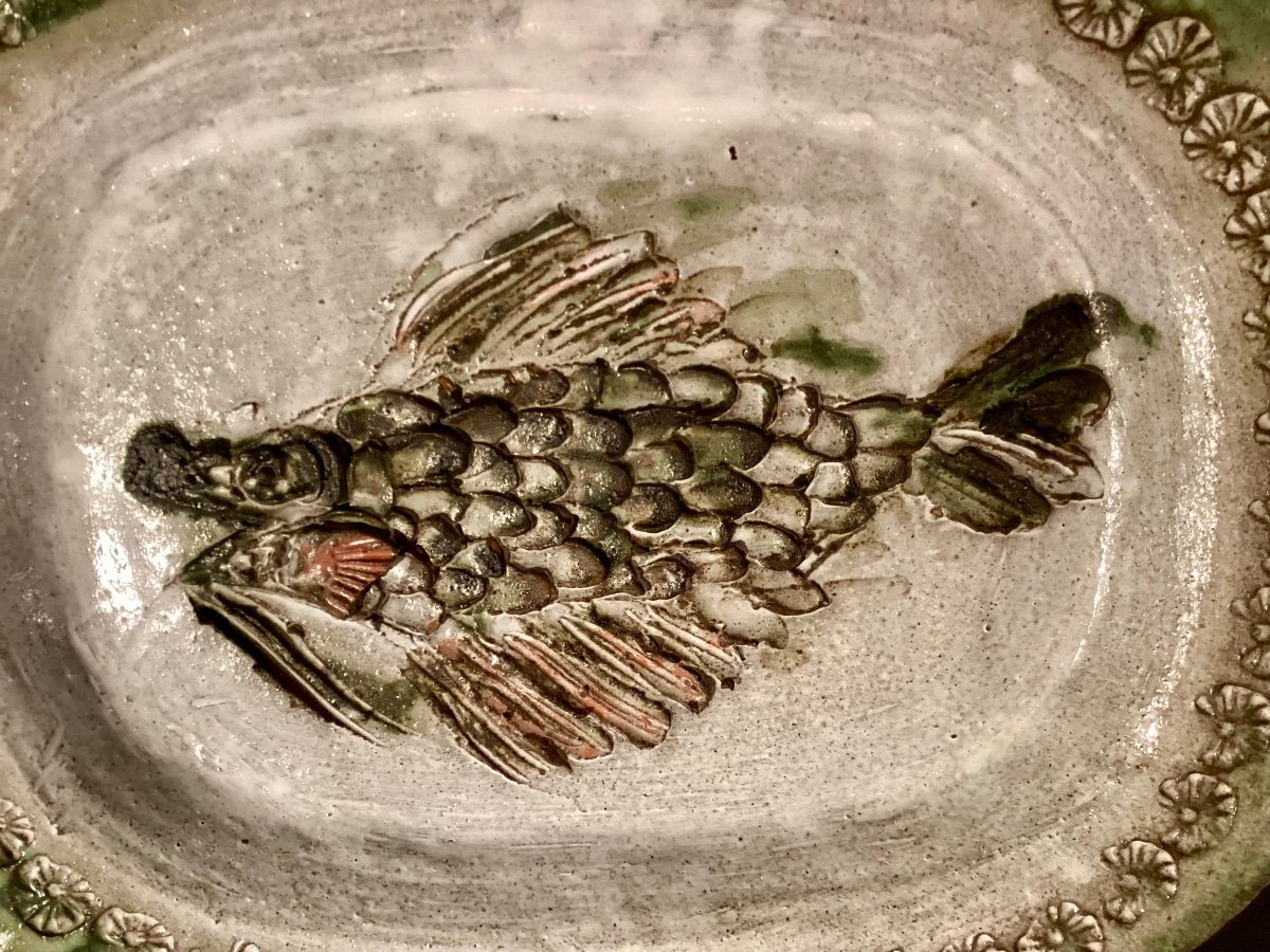 Albert Thiry . Grand Plat « poisson ». -photo-1