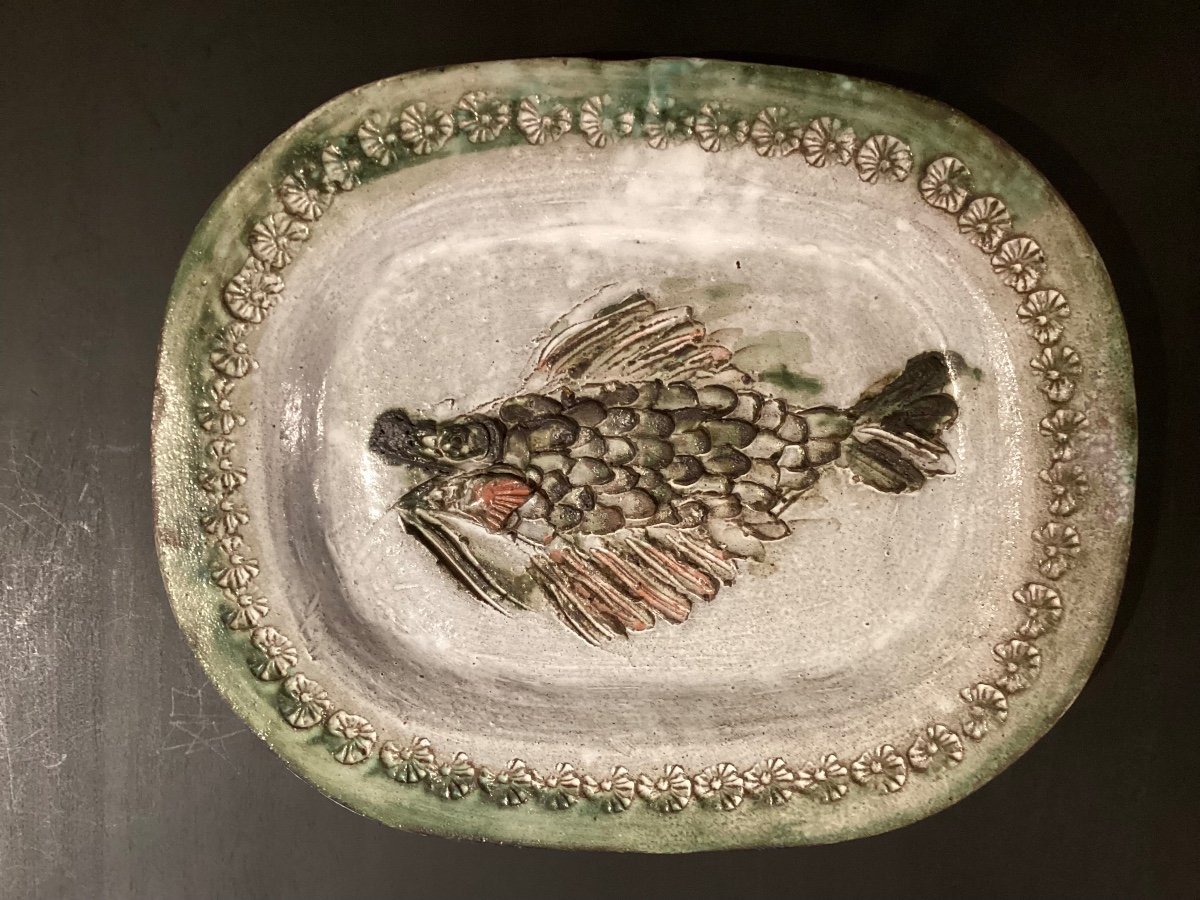 Albert Thiry . Grand Plat « poisson ». -photo-2