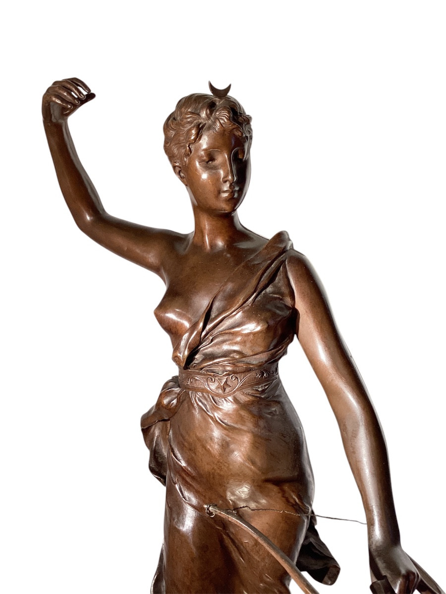 Henri-louis Levasseur. "diana The Huntress". Height 72cm. 