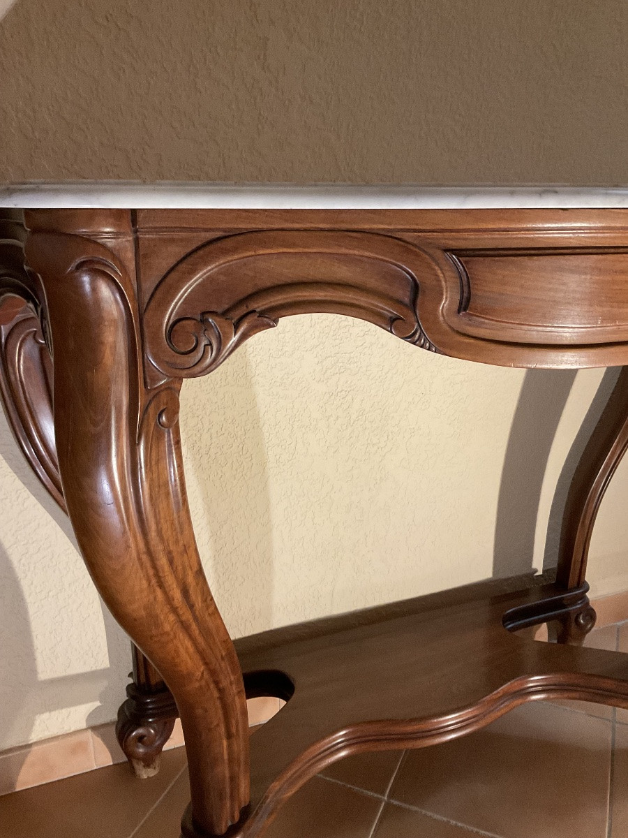 Jeanselme. Mahogany Console. -photo-7