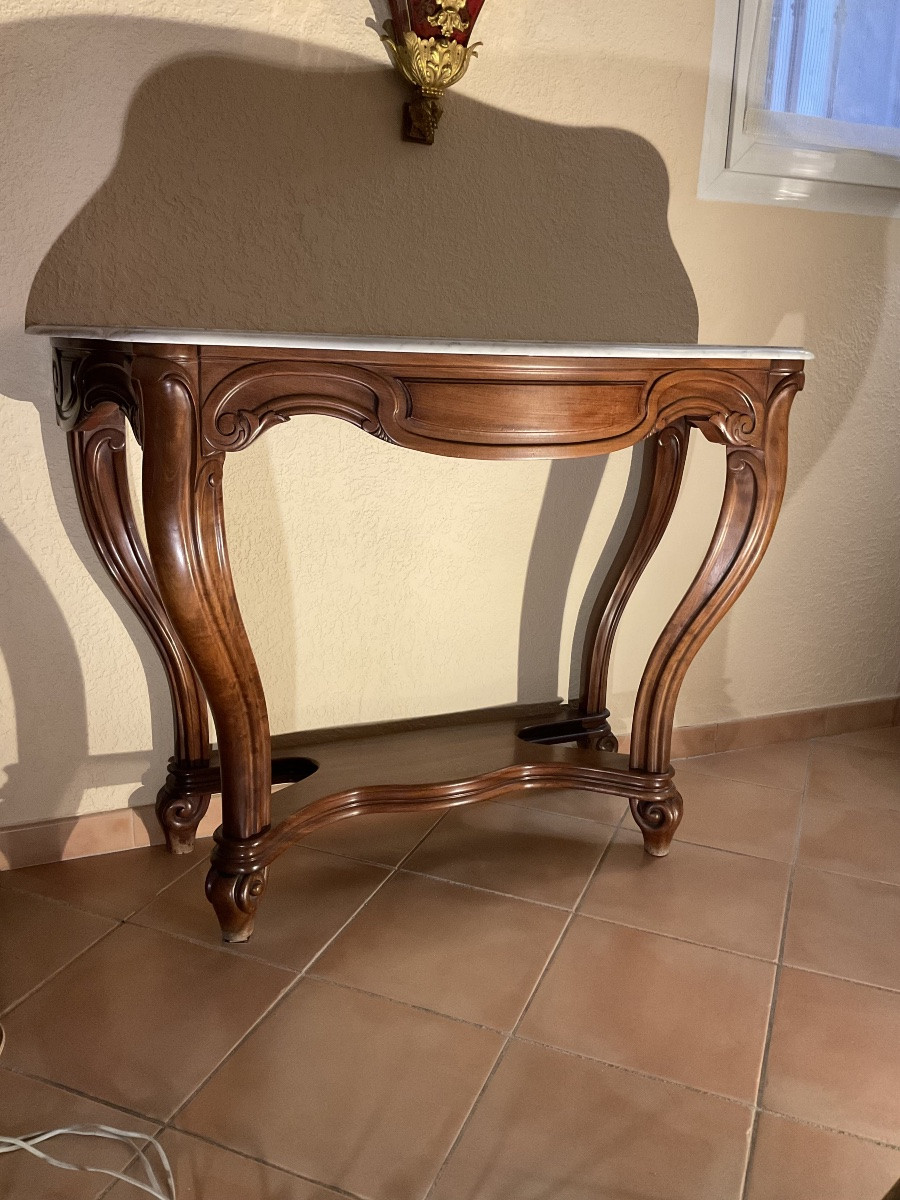 Jeanselme. Mahogany Console. -photo-8