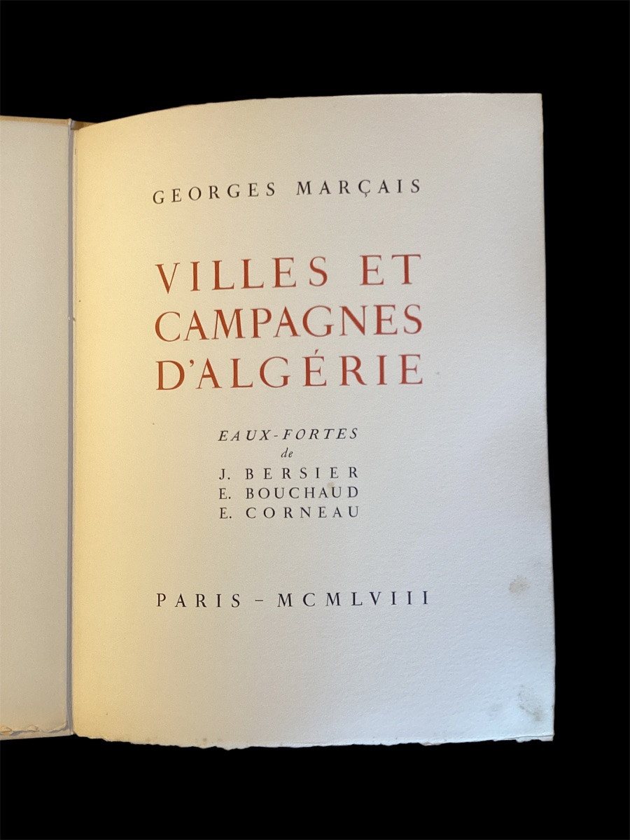 Villes Et Campagnes D’algerie Par Georges Marçais. Exemplaire 72. -photo-4