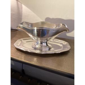 Sauce Boat In Sterling Silver. Minerva Hallmark. 656gr.