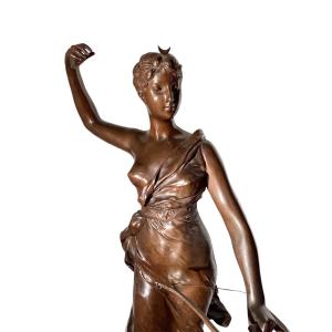 Henri-louis Levasseur. "diana The Huntress". Height 72cm. 