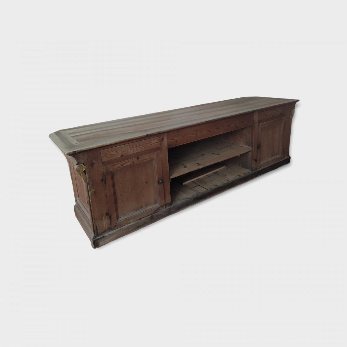 Drapier Furniture. Store Counter. Red And Walnut Fir. Around 1880.-photo-1