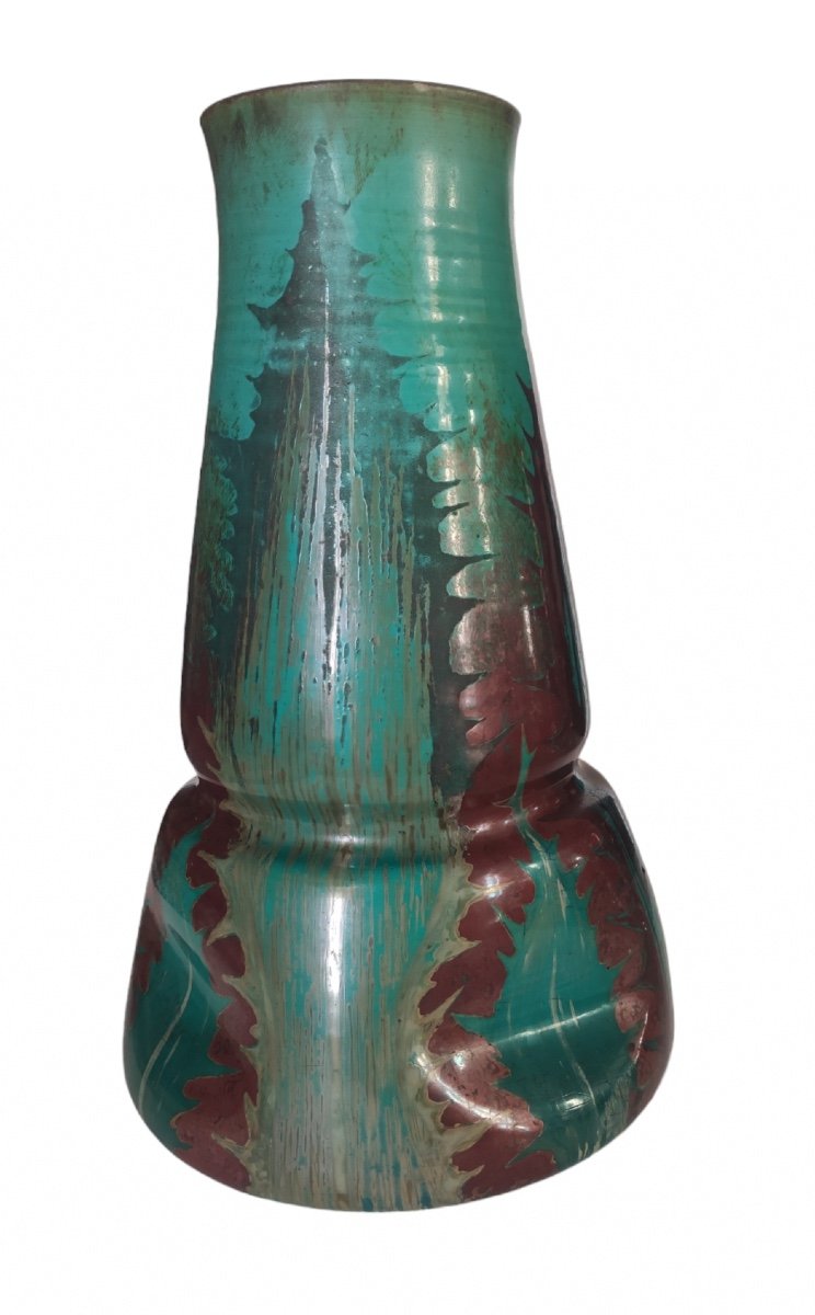 Levy-dhurmer & Clément Massier. Autumn Vase. Metallic Enamels. H 36 Cm. 1887-1895