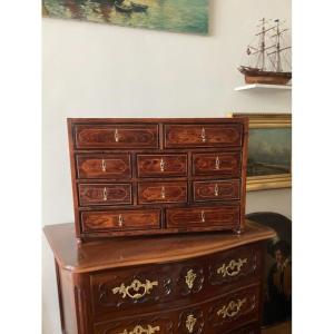 Violet Wood Veneer Travel Cabinet. Louis XIV Style. Early 18th Century.