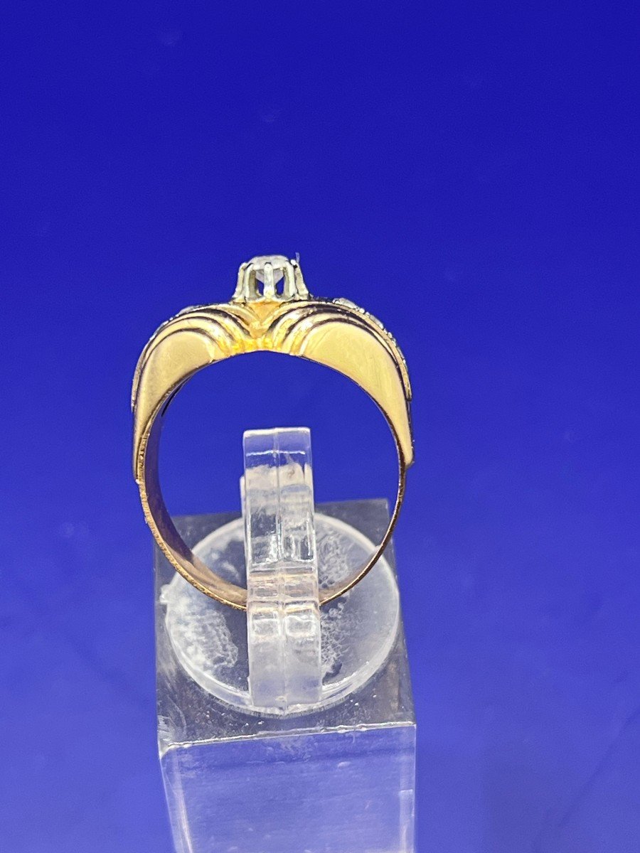 18k Gold Art Deco Ring-photo-4