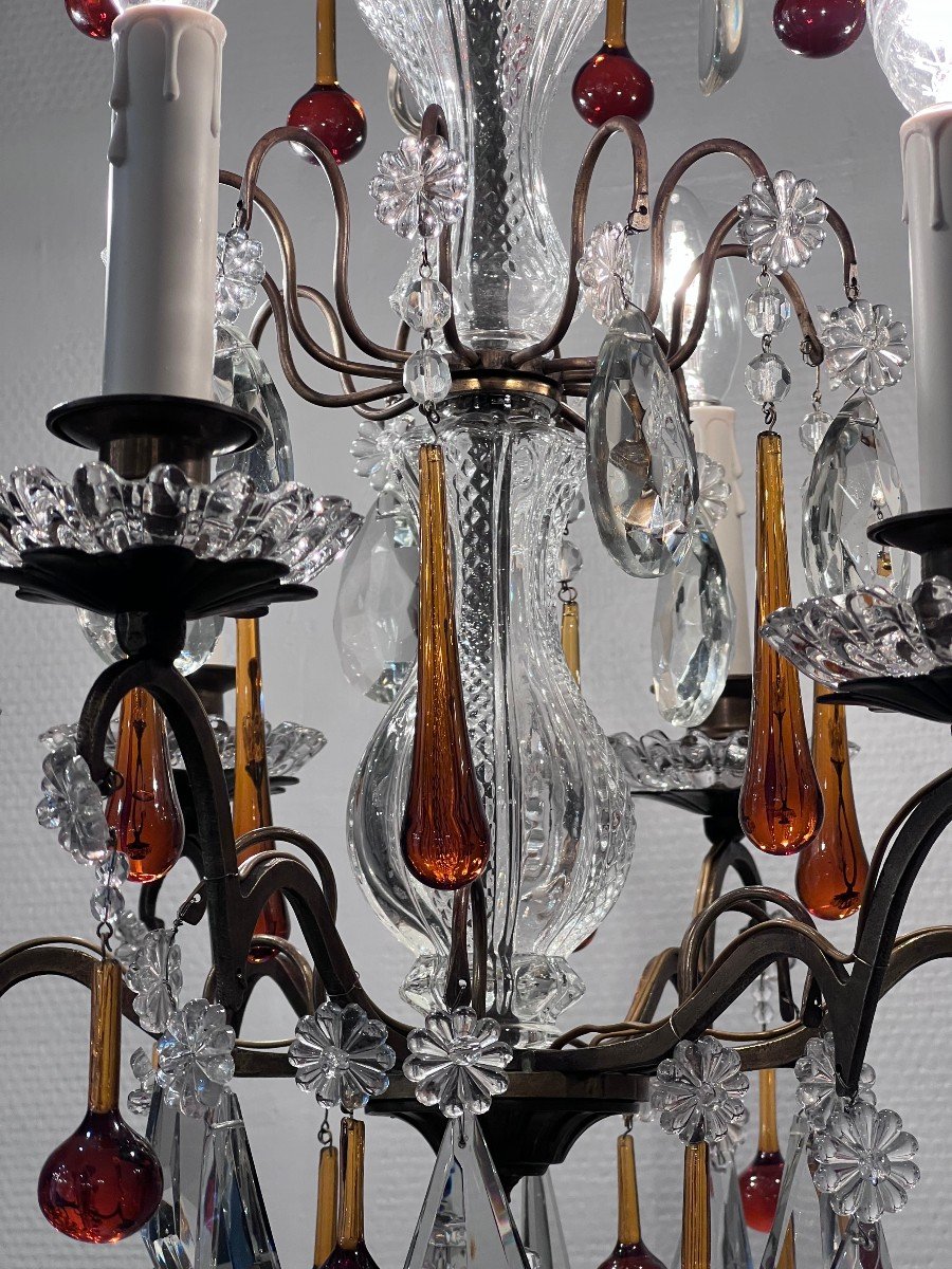 Murano Color Tassel Chandelier 6 Lights / Refurbished-photo-6