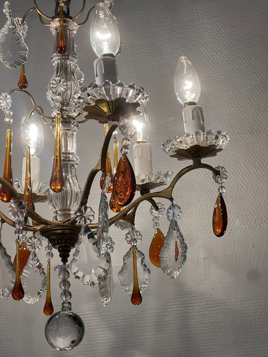 Ref 62 / Murano Pendant Chandelier 6 Lights -photo-2