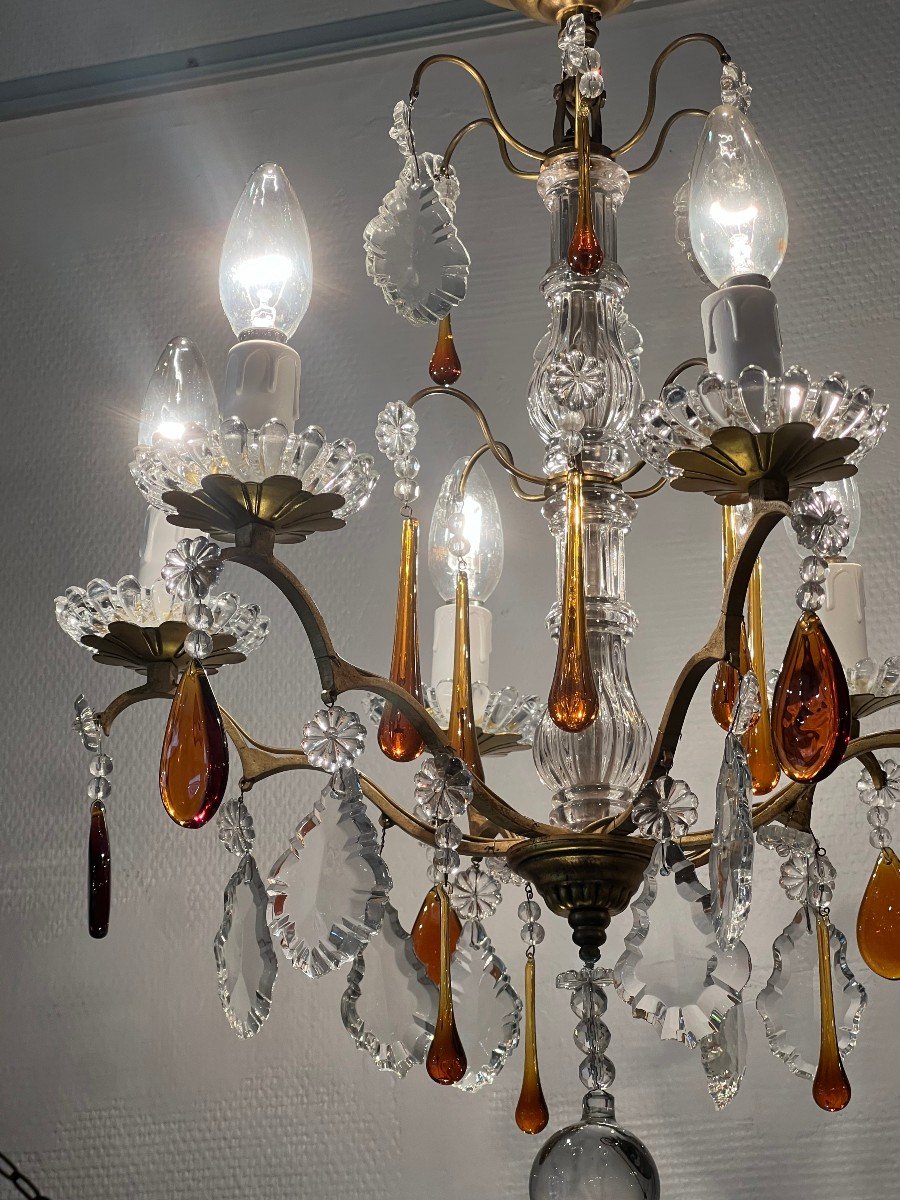 Ref 62 / Murano Pendant Chandelier 6 Lights -photo-4