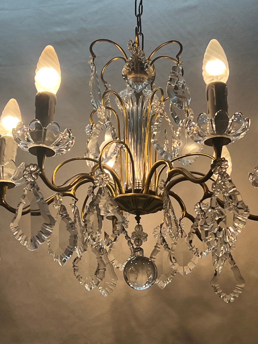 Ref 76 / 6 Lights Crystal Pendant Chandelier /refurbished-photo-5