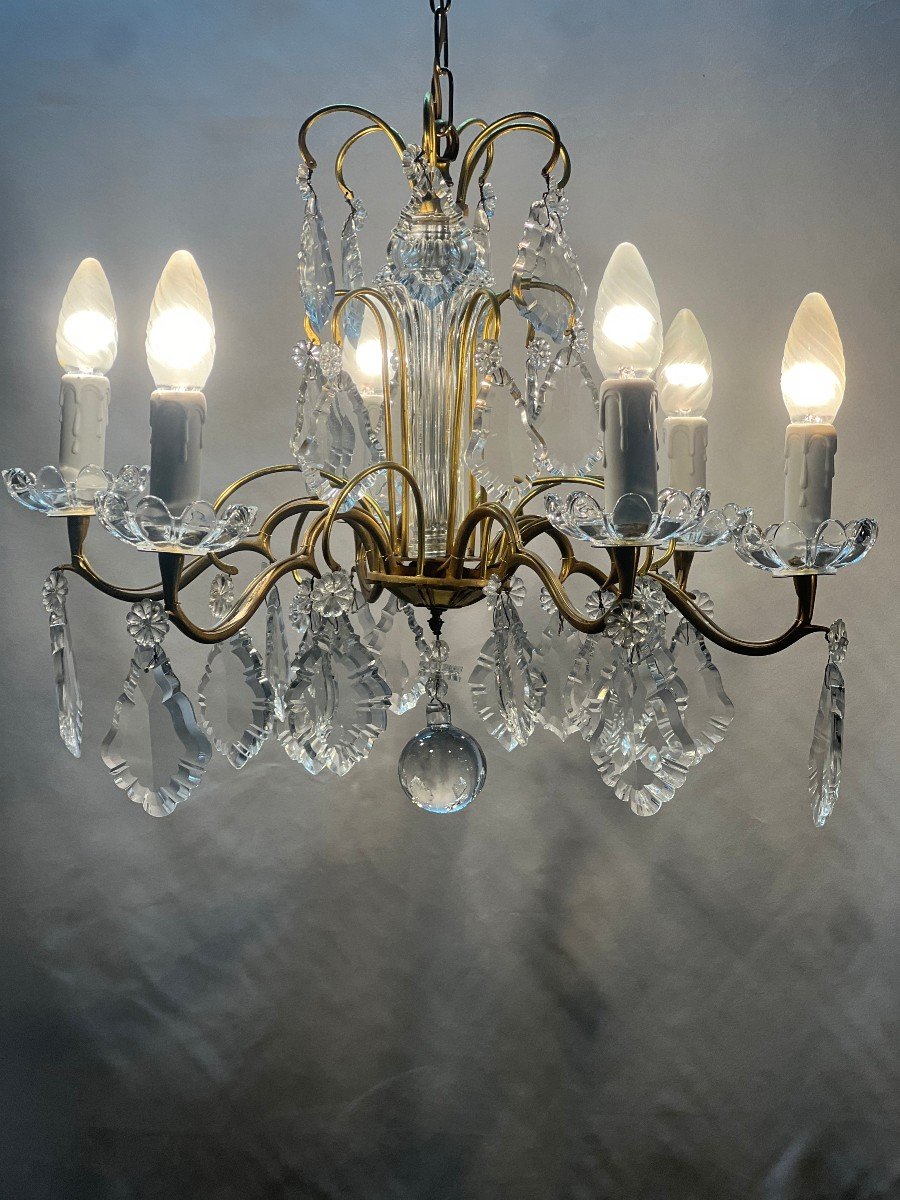 Ref 76 / 6 Lights Crystal Pendant Chandelier /refurbished-photo-7