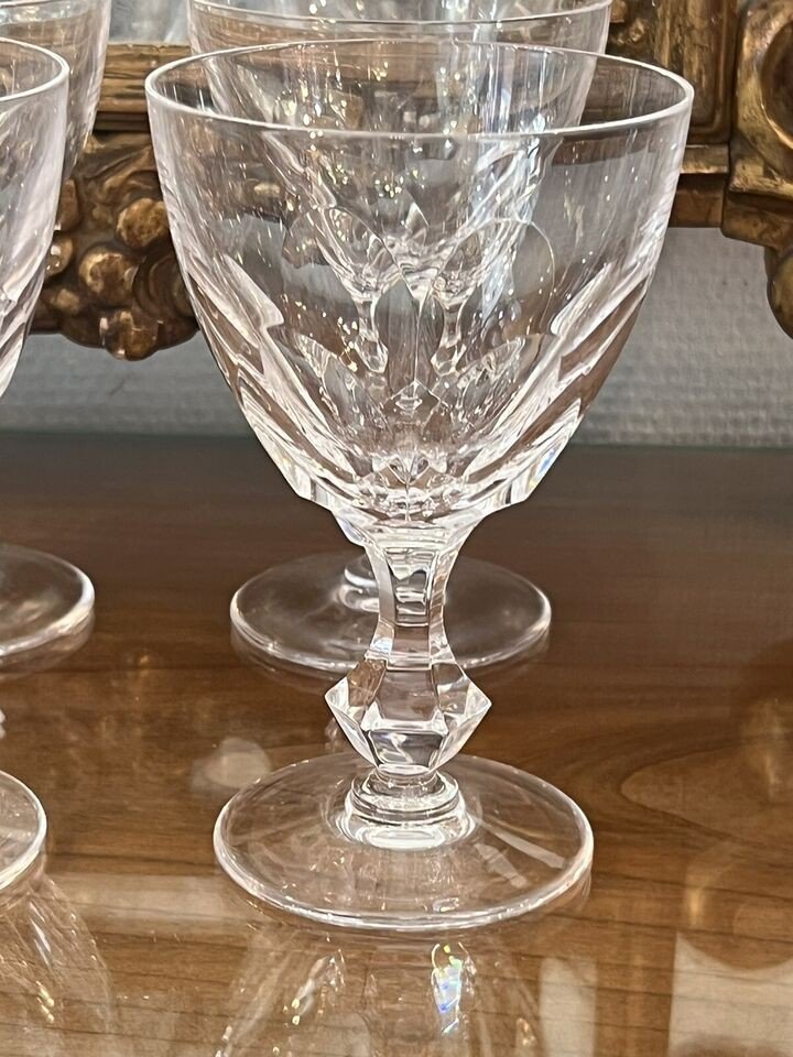 Sevres / Set Of 6 Wine Glasses 15 Cm / Crystal Sign-photo-1