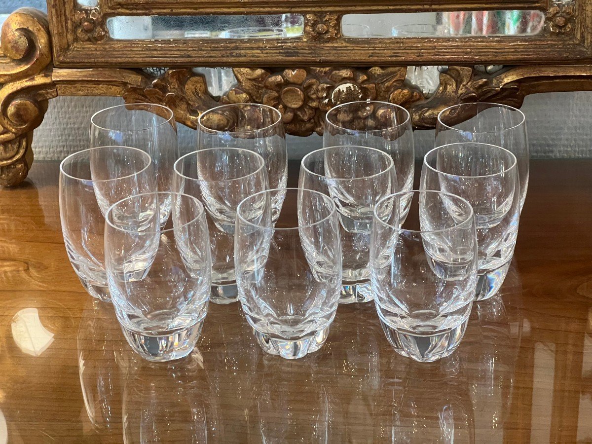 Lalique / 11 Highlands Model Glasses In Lalique Crystal 