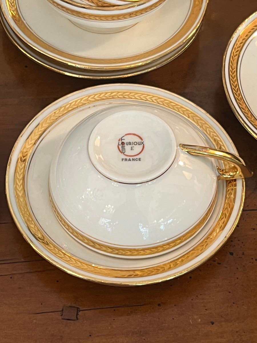 Porcelaine De Limoges / Service The Cafe 12 Pers -photo-6