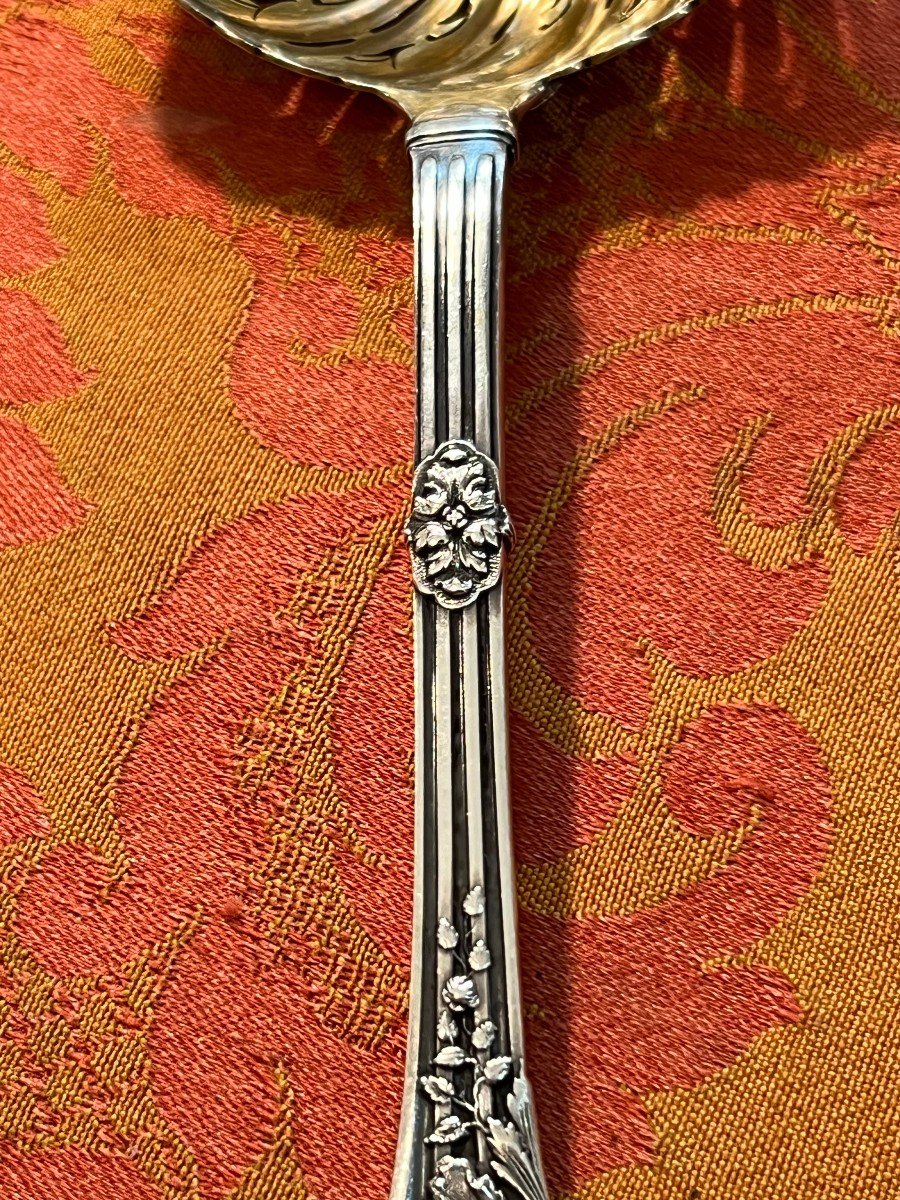 Solid Silver Sprinkling Spoon Minerva Hallmark-photo-1