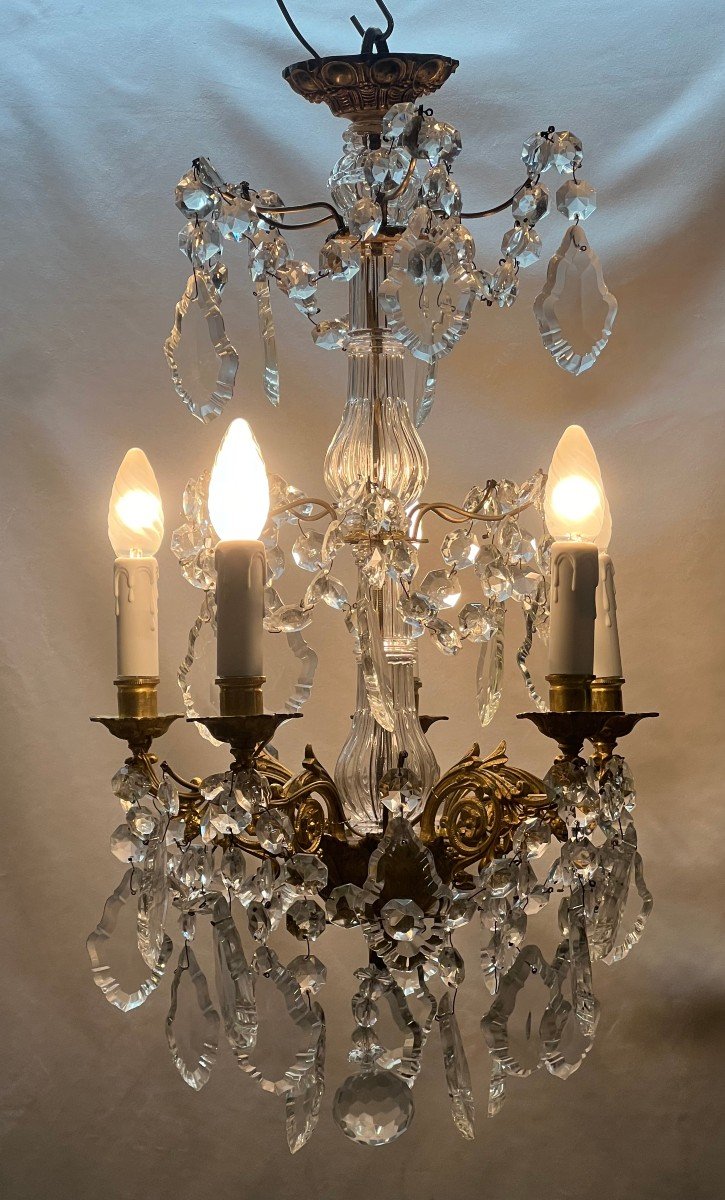 Ref 86/ Bronze Nap III Chandelier With Tassels 5 Lights /refurbished