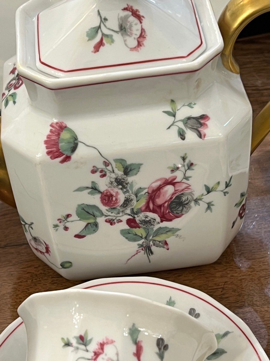 Limoges  / Charles Ahrenfeldt Service  Thé  Ou Café Et Dessert / Decor Floral Dorure 39 P-photo-2