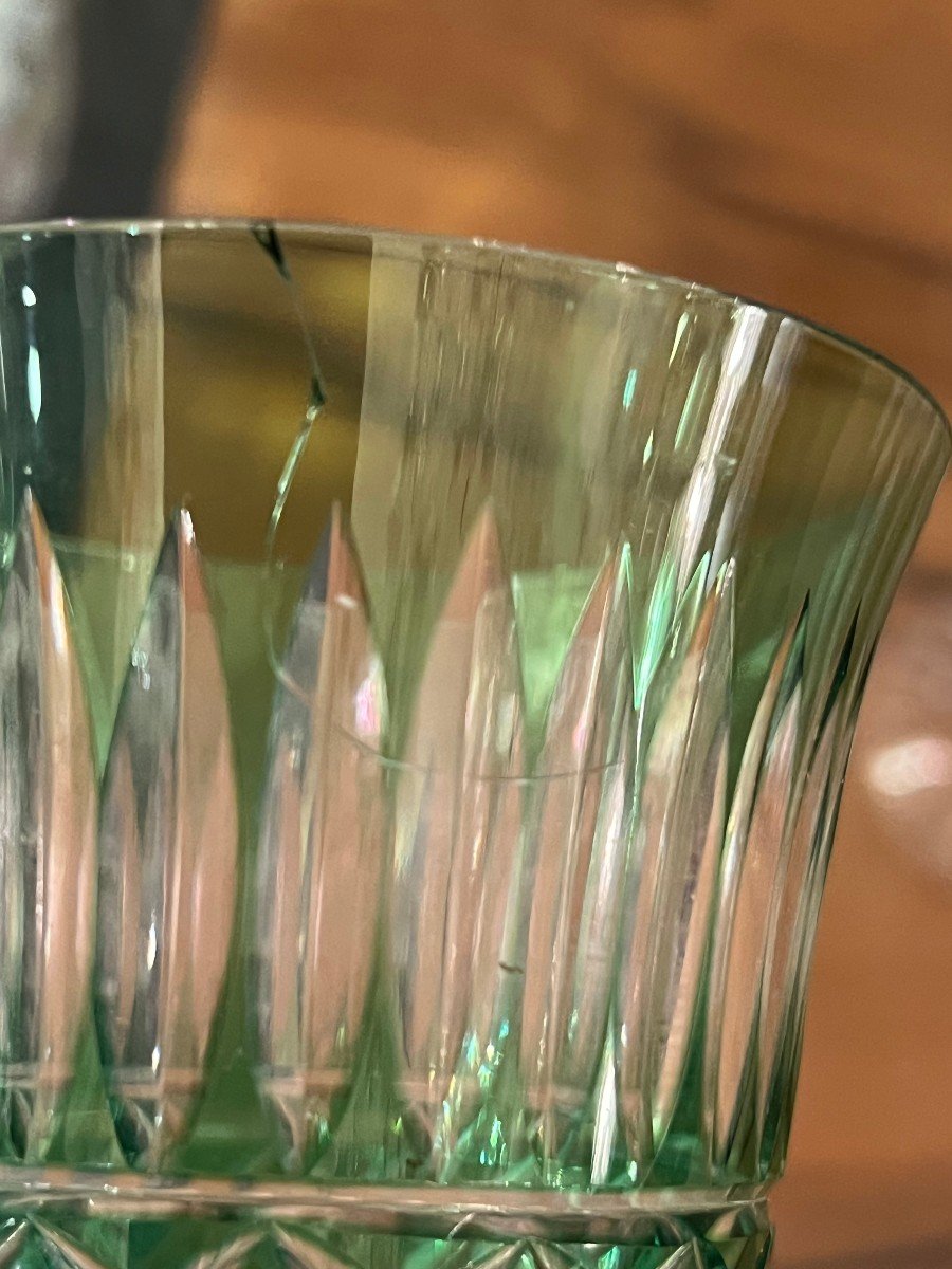 12 Verres  En Cristal De Couleur, Roemer Cristallerie De Lorraine-photo-6