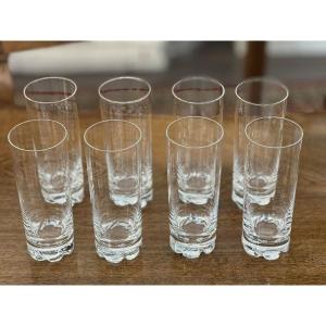 Serie De 8 Verres 13, 5 Cm Cristal Signe Daum