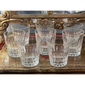 Baccarat / Series Of 8 Whiskey Glasses Model Picadilly