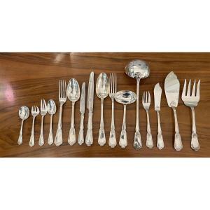 126 Piece Solid Silver Cutlery Set - Henri Soufflot Paris 