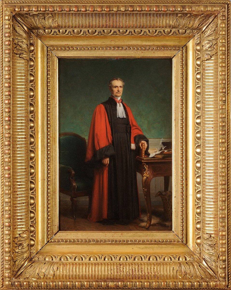 Charles Jalabert (1818-1901) Portrait Of President Louis-marie De Belleyme Magistrate
