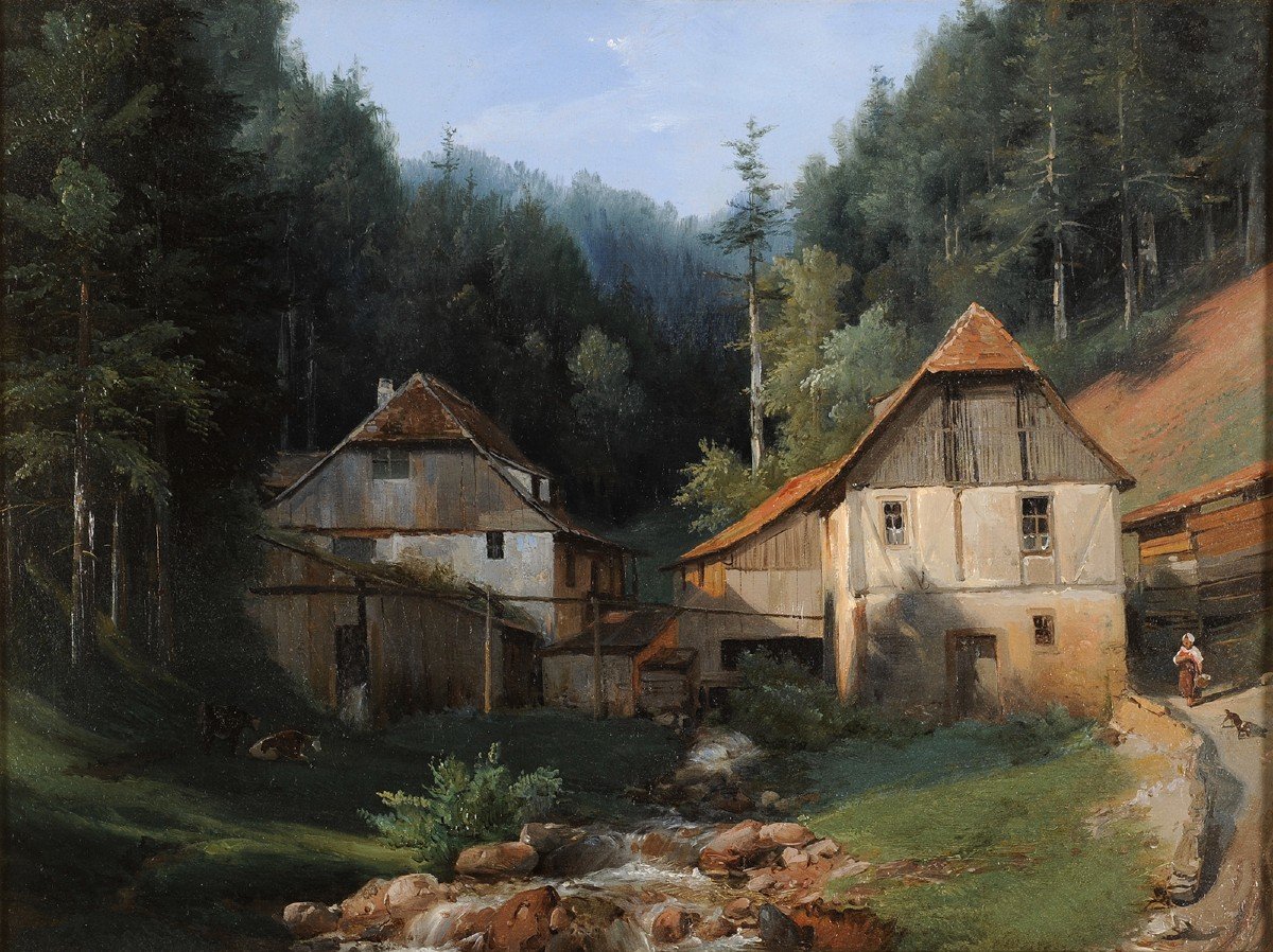 Jean-charles Rémond (1795-1875) View Of The Canton Of Bern Switzerland