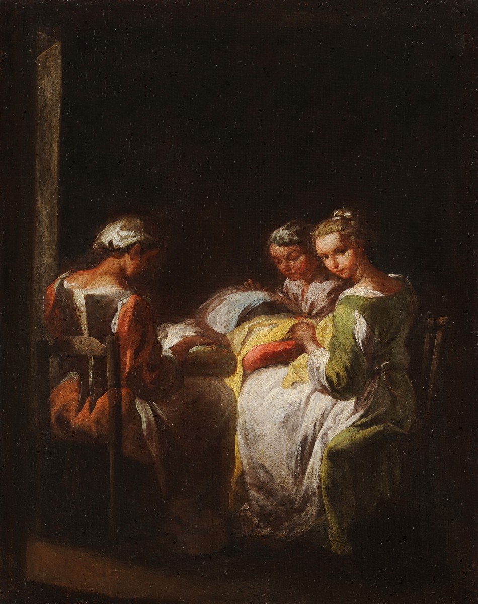 Ent. By Giuseppe-maria Crespi (1665-1747) Seamstresses