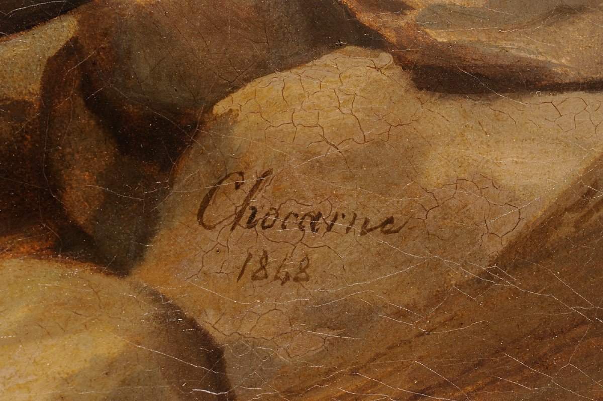 Geoffroy Chocarne (1797-1870) Scène de charité aux incendies Boulogne-photo-2