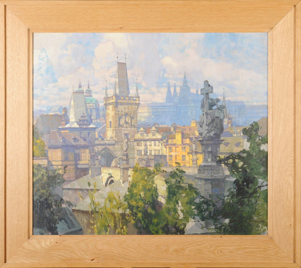 Jaroslav Šetelík (1881-1955) Vue de Prague Praha Setelik République Tchèque-photo-2