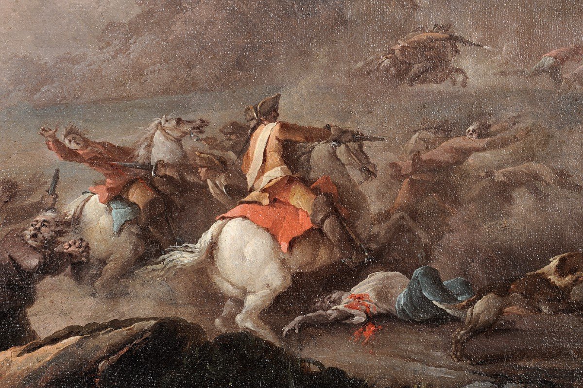 Batailles de brigands - Attribué à Jacques Bertaux (c.1745-1818)-photo-4