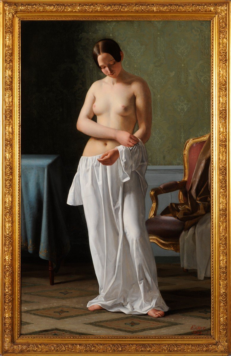 Julius Exner (1825-1910) Model Undressing Denmark Eckersberg-photo-2