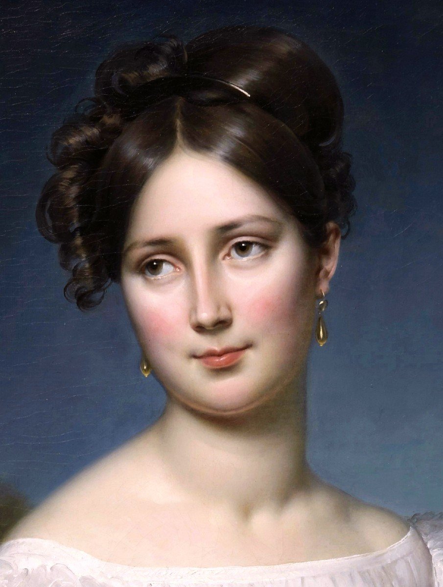 Paulin-Guérin (1783-1855) Portrait de Mademoiselle Mante (1799-1849) de la Comédie Française-photo-3