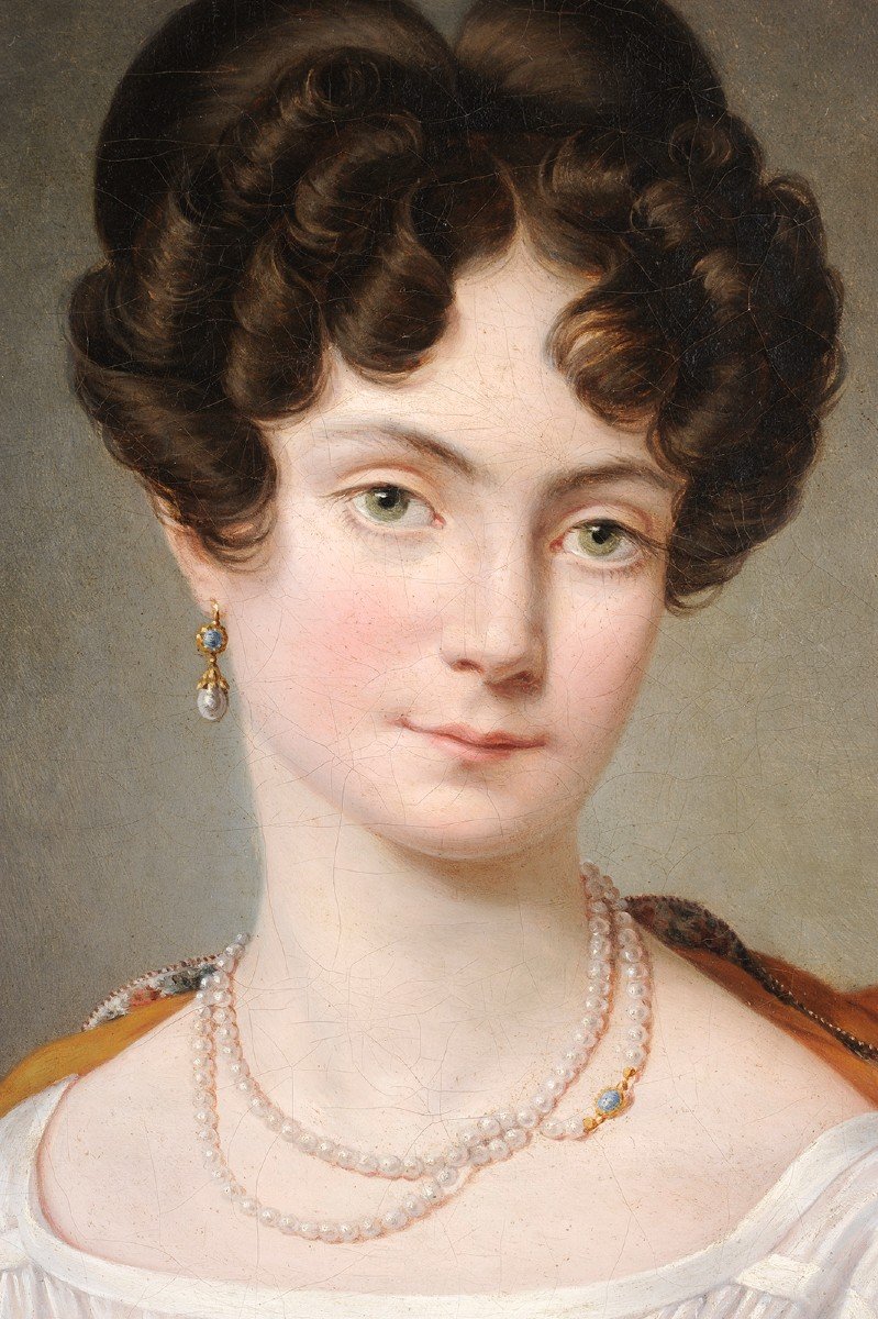 Eugénie Servières (1786-1855) Portrait de jeune femme 1824 Guillon-Lethière-photo-3