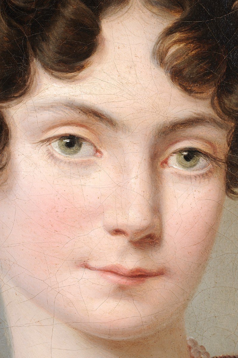 Eugénie Servières (1786-1855) Portrait de jeune femme 1824 Guillon-Lethière-photo-4