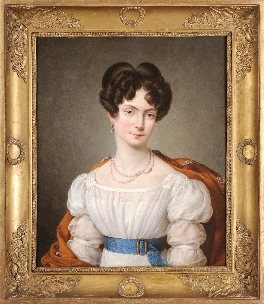 Eugénie Servières (1786-1855) Portrait de jeune femme 1824 Guillon-Lethière