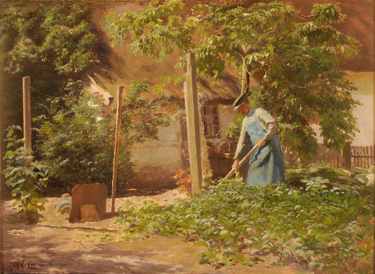 Gustav Vermehren (1863-1931) Un potager au Danemark