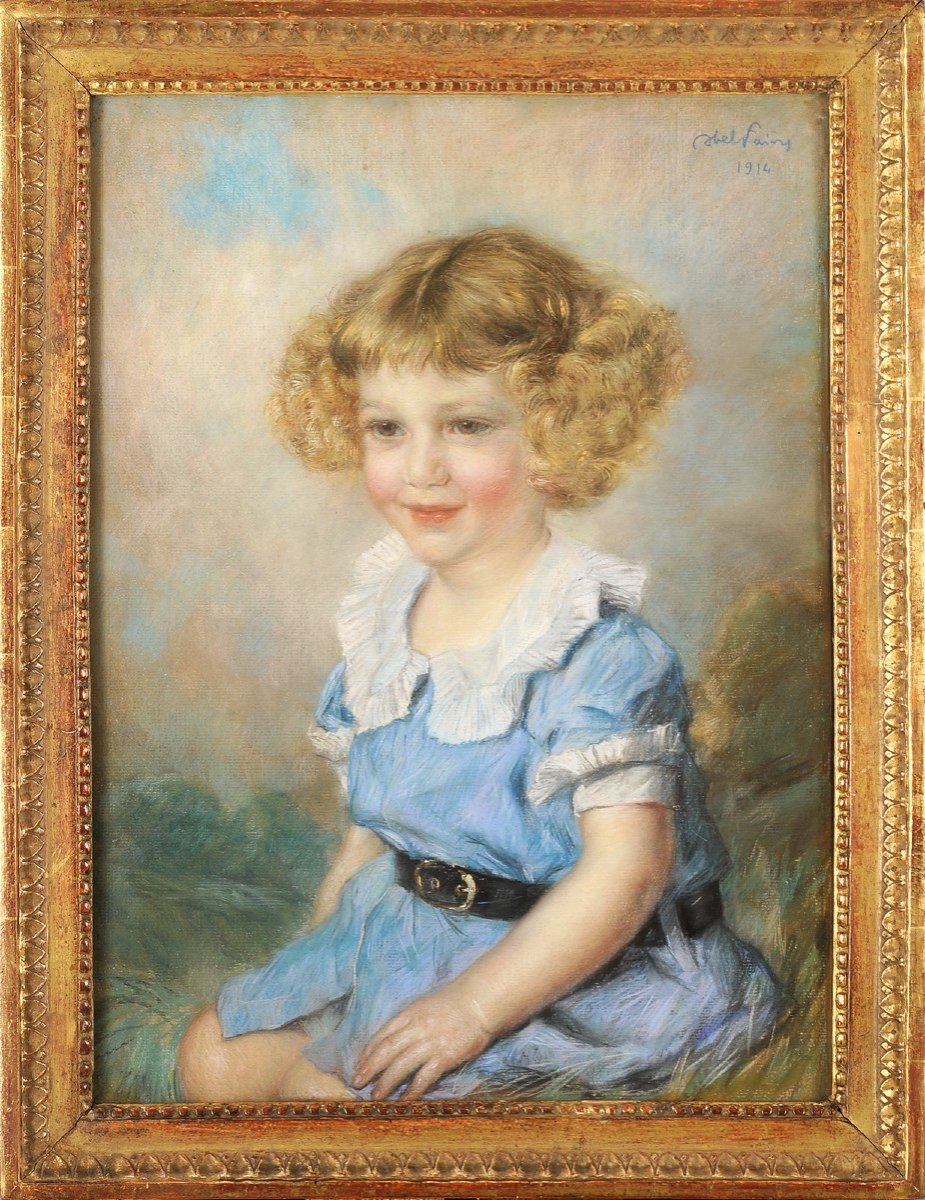 Abel Faivre (1867-1945) Portrait Of A Child