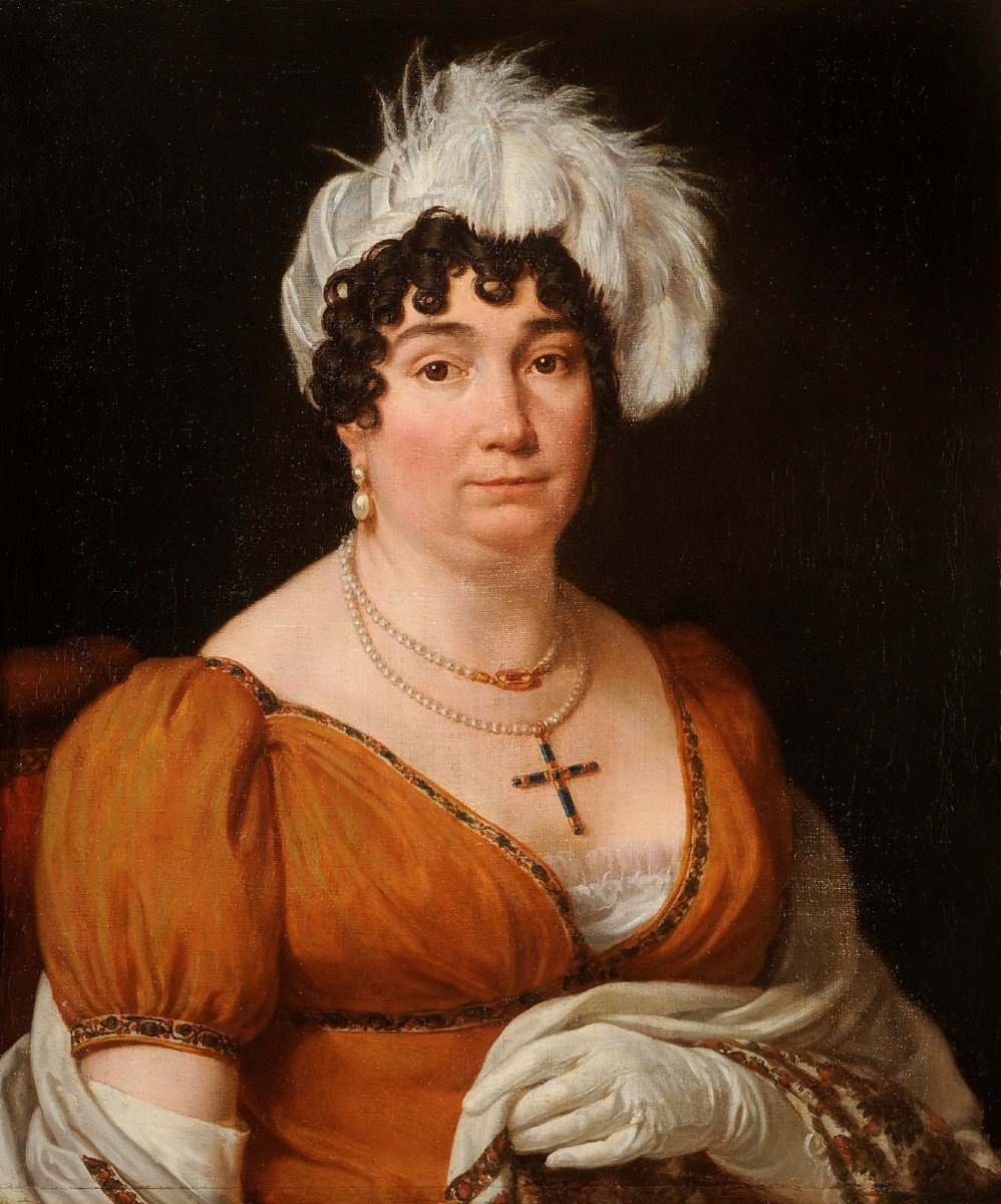 French School Circa 1815 - Portrait Of Madame Leblond-photo-2