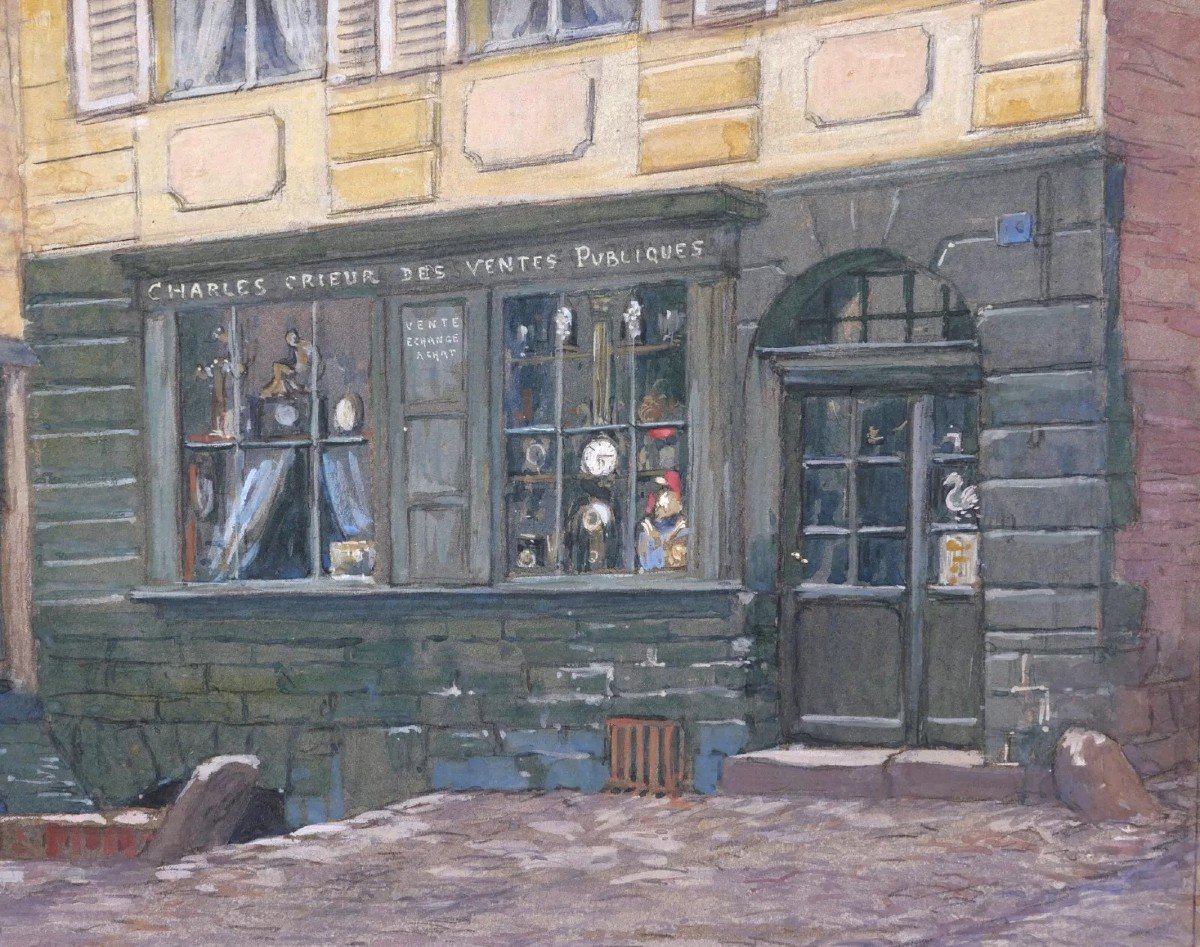 Albert Lechat (1863-1918) The Town Crier's Shop In Arras-photo-3