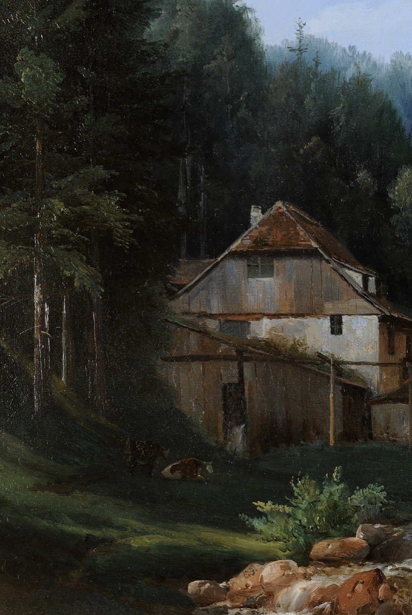 Jean-charles Rémond (1795-1875) View Of The Canton Of Bern Switzerland-photo-3