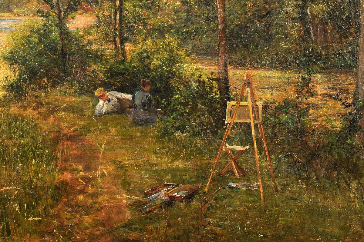 Carl Schlichting-carlsen (1842-1931) The Painter's Rest Denmark-photo-3