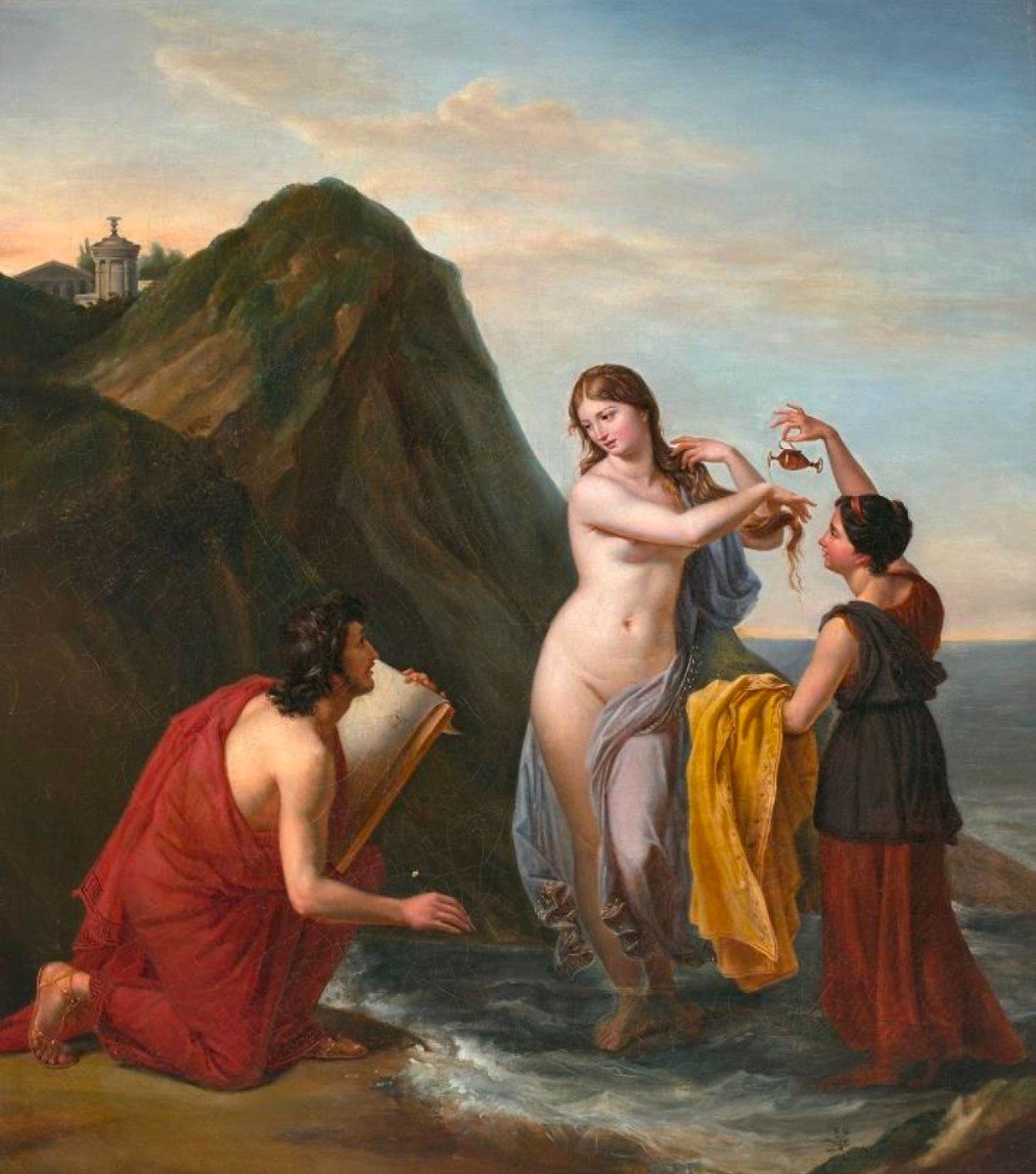 Auguste Couder (1789-1873) Apelle et Phryné-photo-1