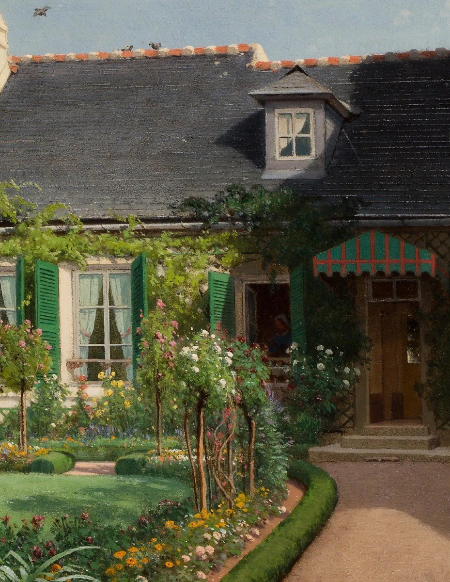 Louis-Auguste Lapito (1803-1874) Le jardin fleuri-photo-4