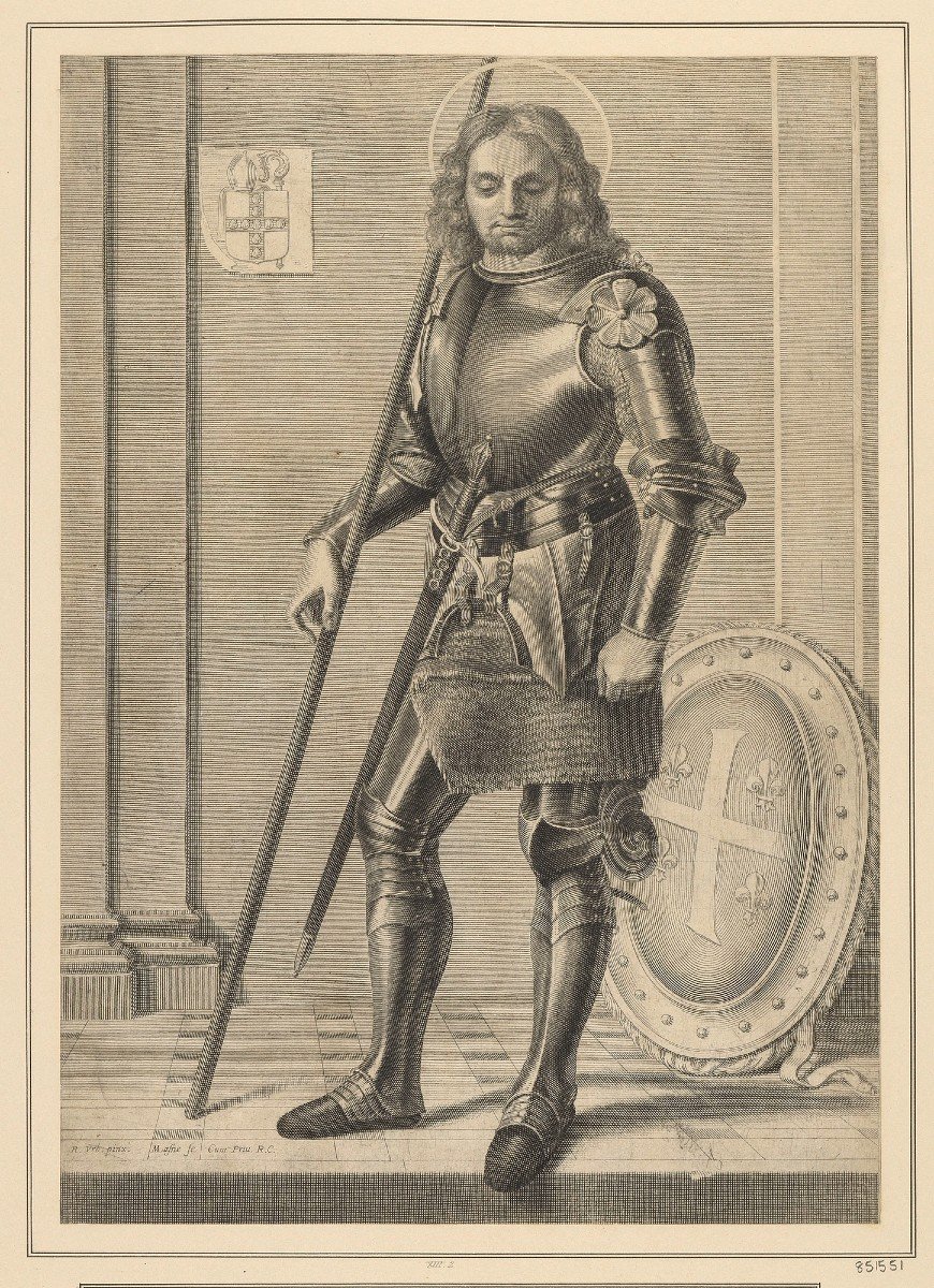 The Imitator Of Giorgione (france Or Italy, Early 17th Century) Study Of A Man In Armor-photo-1