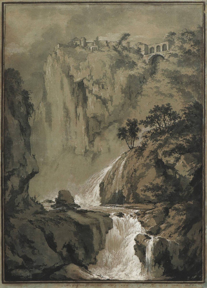 Claude-Louis Chatelet (1753-1795) Cascades à Tivoli